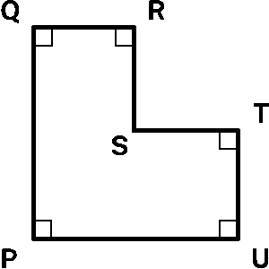 Black bracket (6-sided shape in the shape of an L) with transparent background