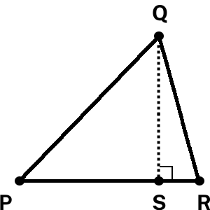 Black triangle with all angles less than 90 degrees and 3 unequal sides