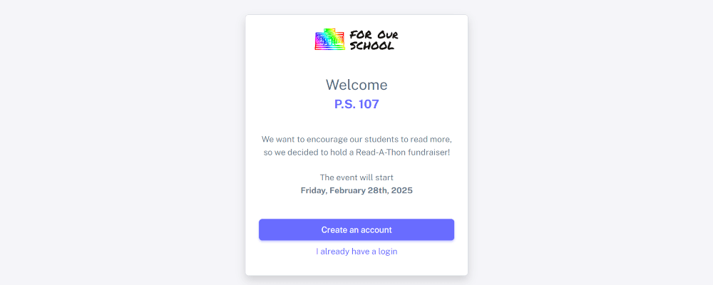 Parents click on registration link so their students can participate in the event