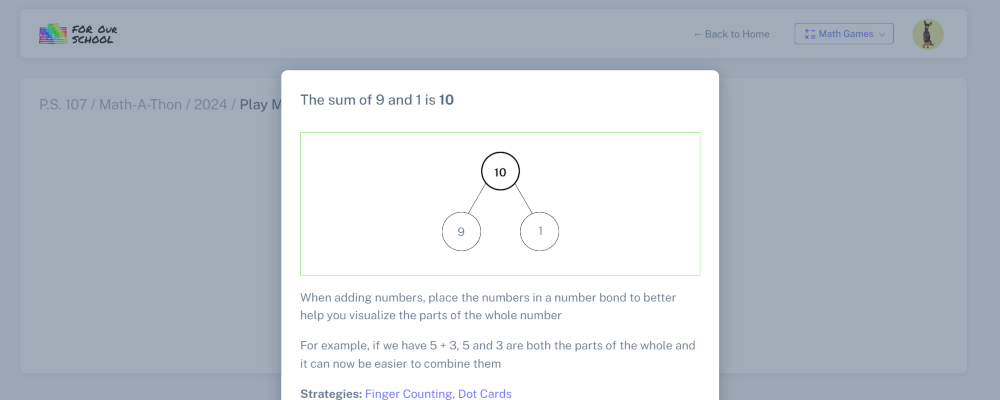 Enter incorrect answer to math game